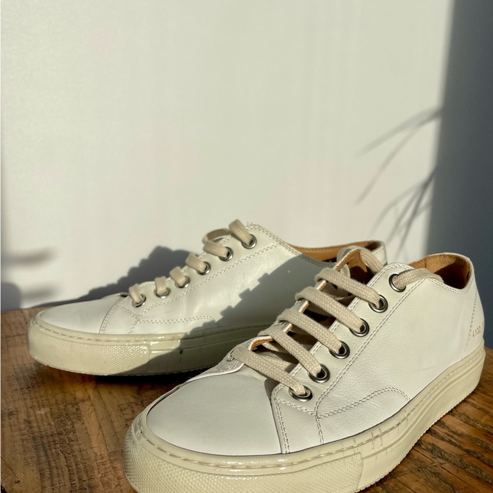 Common Projects Off-White Leather Sneakers
